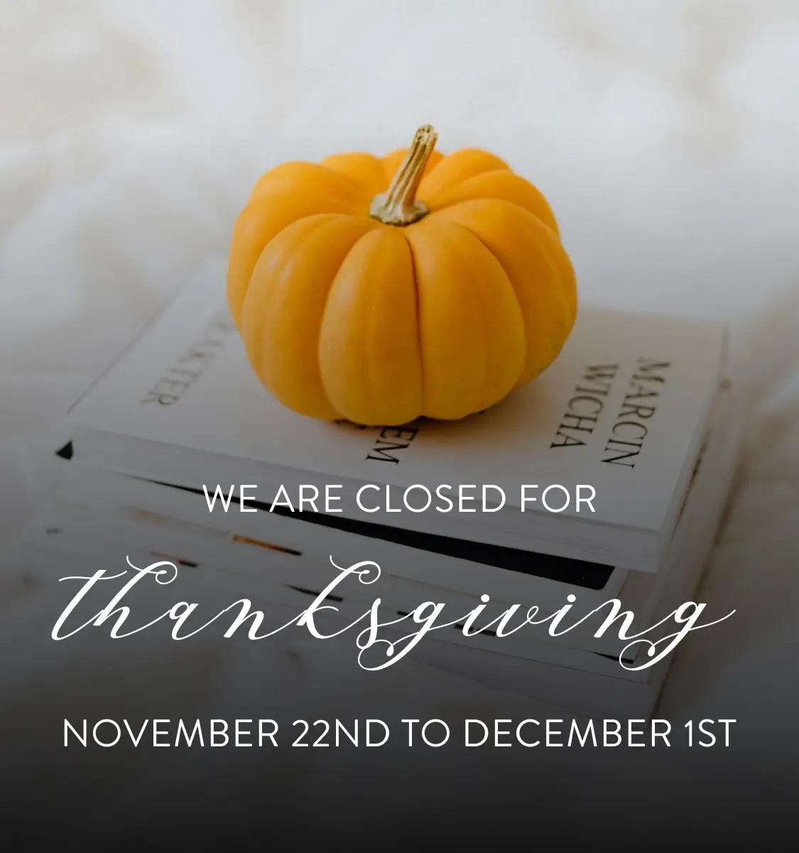 Thanksgiving notice mobile banner