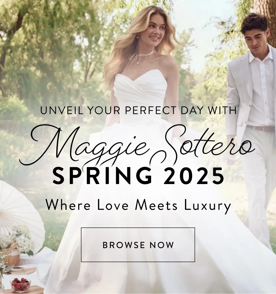 Maggie Sottero Spring 2025 Mobile Banner